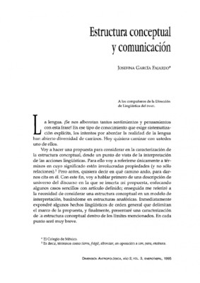 Estructura conceptual y comunicación