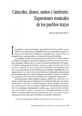Caracoles, dioses, santos y tambores. Expresiones musicales de los pueblos mayas