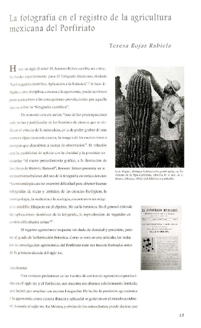La fotografía en el registro de la agricultura mexicana del Porfiriato