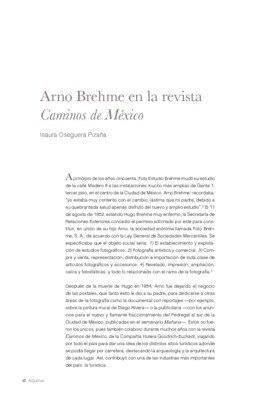Arno Brehme en la revista Caminos de México