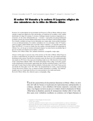 El señor 10 Venado y la señora 8 Lagarto: efigies de dos miembros de la élite de Monte Albán
