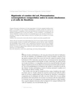 Siguiendo el camino del sol. Pensamientos cosmogónicos compartidos entre la costa sinaloense y el valle de Guadiana