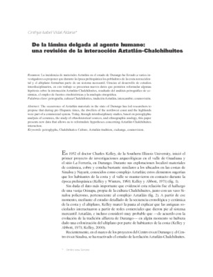 De la lámina delgada al agente humano: una revisión de la interacción Aztatlán-Chalchihuites