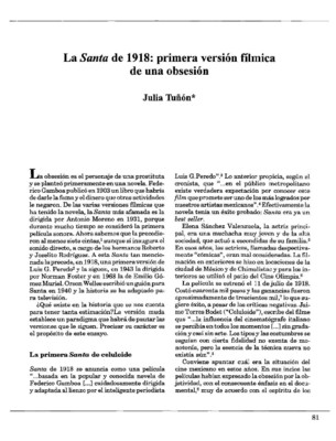 La Santa de 1918: primera versión fílmica de una obsesión
