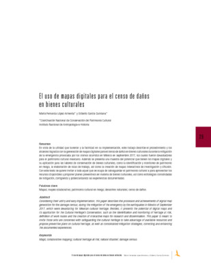 El uso de mapas digitales para el censo de daños en bienes culturales