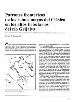 Patrones fronterizos de los reinos mayas del Clásico en los altos tributarios del río Grijalva
