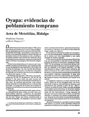 Oyapa: evidencias de poblamiento temprano