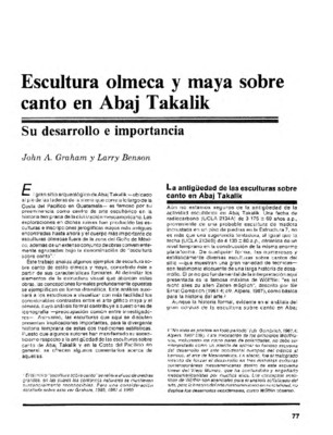 Escultura olmeca y maya sobre canto en Abaj Takalik