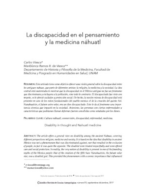 La discapacidad en el pensamiento y la medicina náhuatl