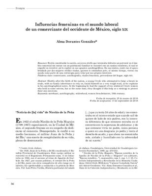 Influencias femeninas en el mundo laboral de un comerciante del occidente de México, siglo XIX