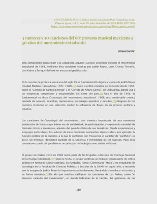 4 cantores y 10 canciones del 68: protesta musical mexicana a 50 años del movimiento estudiantil