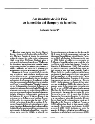 Los bandidos de Río Frío en la medida del tiempo y de la crítica 