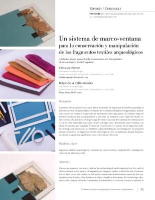 Un sistema de marco-ventana para la conservación y manipulación de los fragmentos textiles arqueológicos