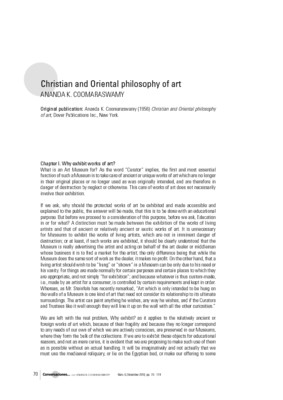 Christian and Oriental philosophy of art