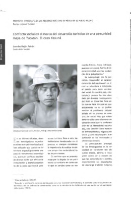 Conflicto social en el marco del desarrollo turístico de una comunidad maya de Yucatán. El caso yaxuná