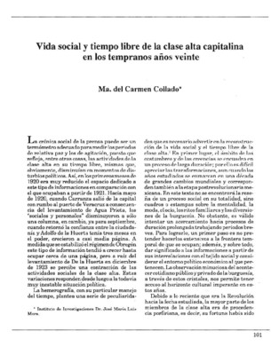 Vida social y tiempo libre de la clase alta capitalina en los tempranos años veinte