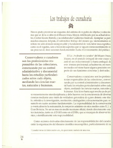 Los trabajos de curaduría