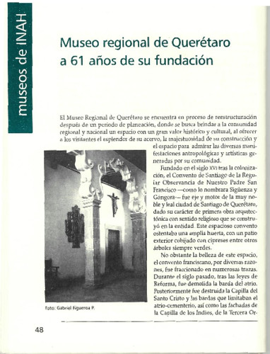 Museo Regional de Querétaro a 61 años de su fundación