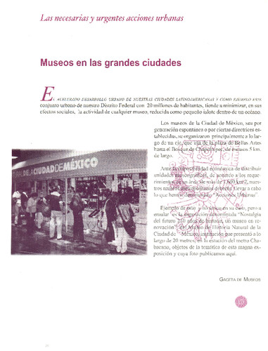 Museos en las grandes ciudades