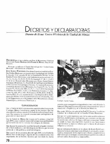 Decretos y declaratorias