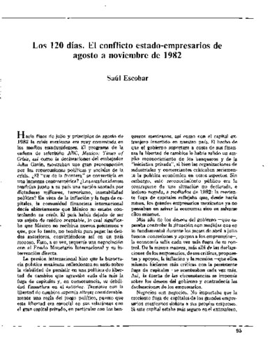 Los 120 días. El conflicto estado-empresarios de agosto a noviembre de 1982