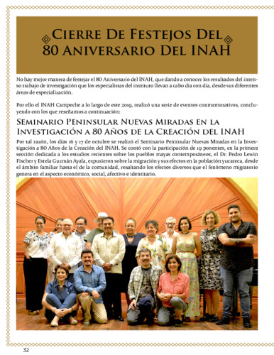 Cierre de festejos del 80 aniversario del INAH 