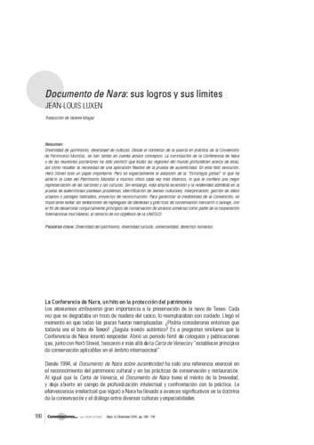 Documento de Nara: sus logros y sus límites