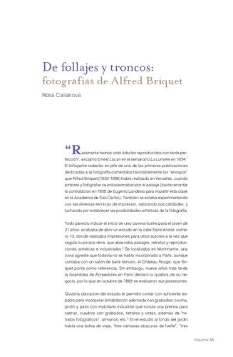 De follajes y troncos: fotografías de Alfred Briquet