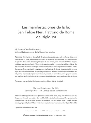Las manifestaciones de la fe: San Felipe Neri. Patrono de Roma del siglo XVI
