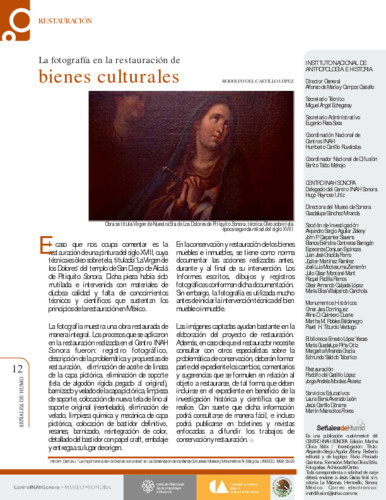 La fotografía en la restauración de bienes culturales