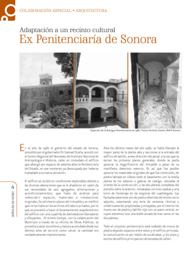 Adaptación a un recinto cultural Ex Penitenciaría de Sonora