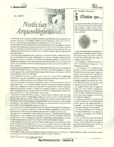 Noticias Arqueológicas