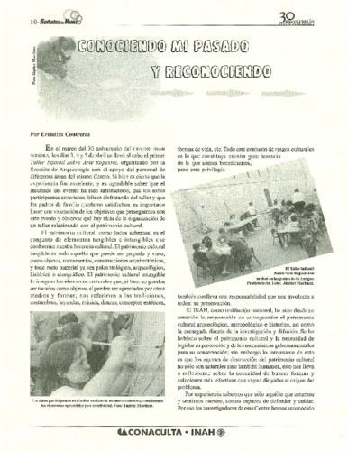 Conociendo mi pasado y reconociendo
