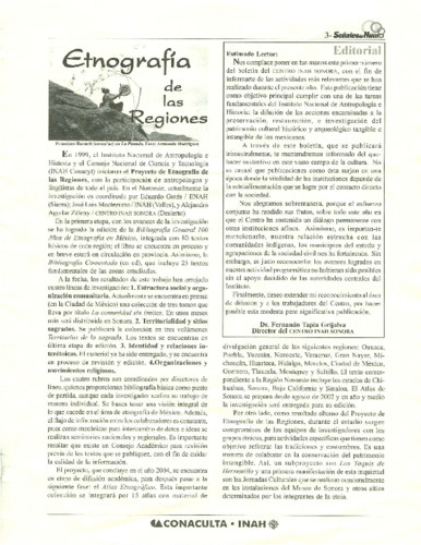 Etnografía de las Regiones
