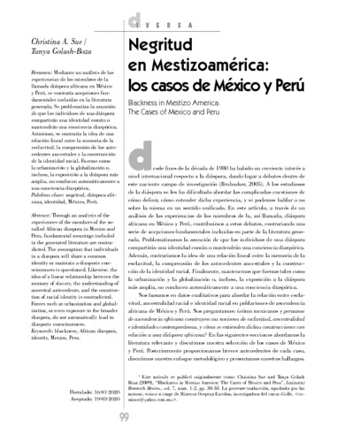 Negritud en Mestizoamérica: los casos de México y Perú