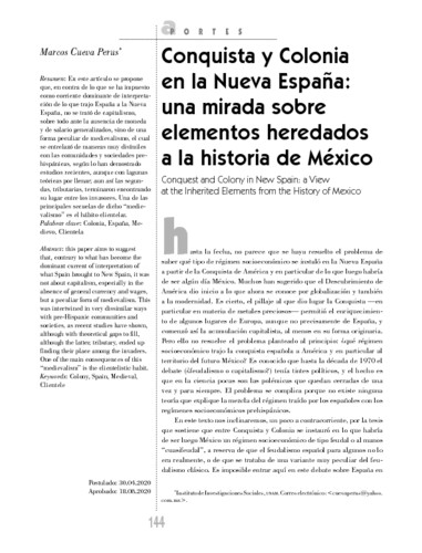 Conquista y Colonia en la Nueva España: una mirada sobre elementos heredados a la historia de México