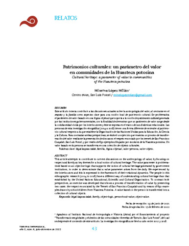 Patrimonios culturales: un parámetro del valor en comunidades de la Huasteca potosina