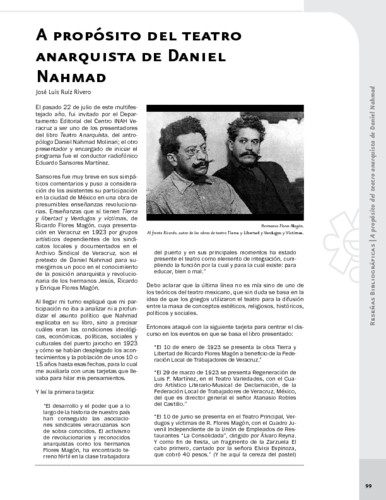 A propósito del teatro anarquista de Daniel Nahmad