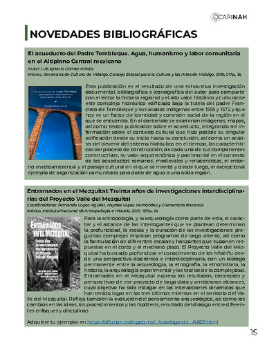 Informe Periódico del Tercer Ciclo (2018-2024). Acueducto del Padre Tembleque