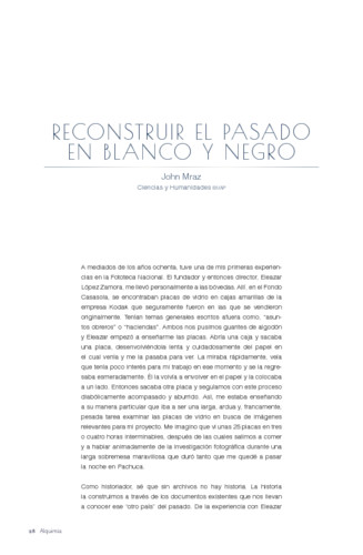 Reconstruir el pasado en blanco y negro