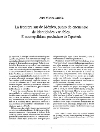 La frontera sur de México, punto de encuentro de identidades variables