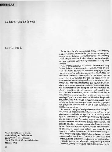 La envoltura de la voz