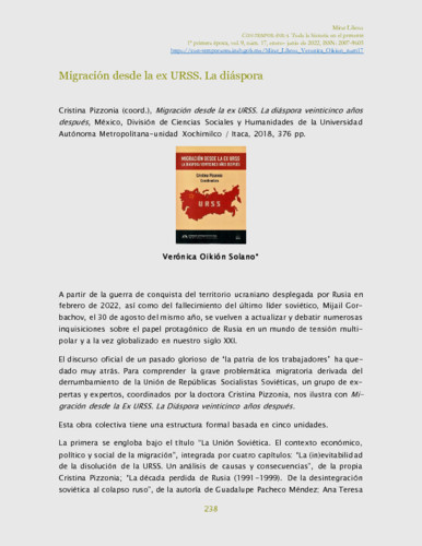 “Migración desde la ex URSS. La diáspora”