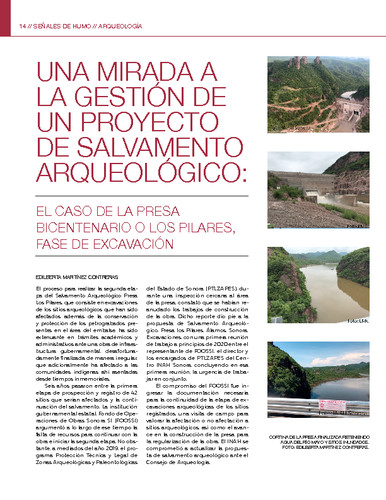 Una mirada a la gestión de un proyecto de salvamento arqueológico: El caso de la presa Bicentenario o Los Pilares, fase de excavación