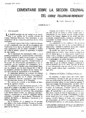Comentario sobre la sección colonial del Códice Telleriano-Remensis.