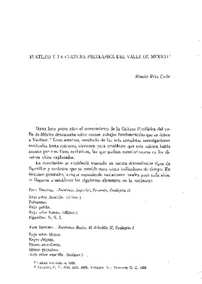 Tlatilco y la cultura preclásica del valle de México.