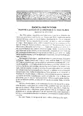 Documentos relativos a la ciudad de la Concepción en el Valle del Maíz, S. L. P. Compilación.