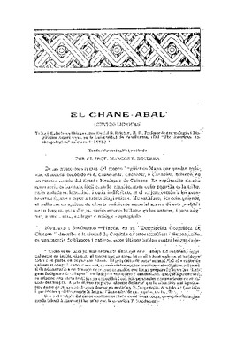 El chane-abal, (cuatro lenguas) de Chiapas.