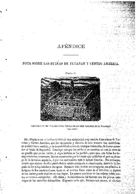 Tablero de Palenque en el Museo Nacional de los Estados Unidos. Apéndice. Notas sobre las ruinas de Yucatán y Centroamérica, con su índice.