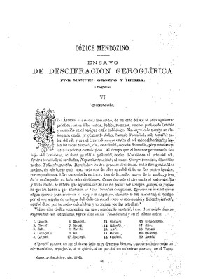 Ensayo de descifración geroglífica. VI.- Cronología.